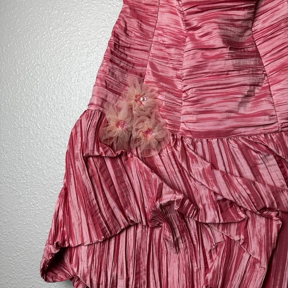 Vintage Jessica McClintock Gunne Sax Strapless Formal Mini Bubble Dress Size 7 - Picture 2 of 6